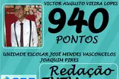 Victor Augusto, aluno da Unidade José Mendes Vasconcelos. (Foto: Ascom)