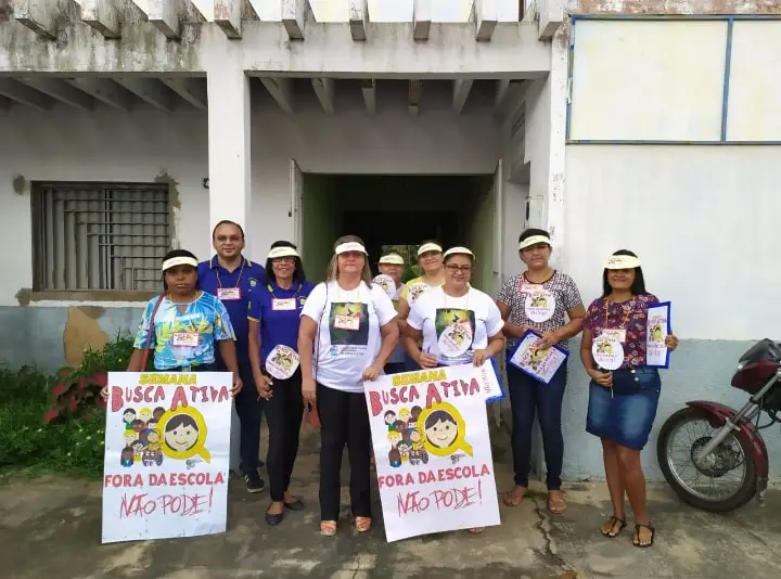 Funcionários da Secretaria Municipal de Educação de São Gonçalo-PI, na Busca Ativa