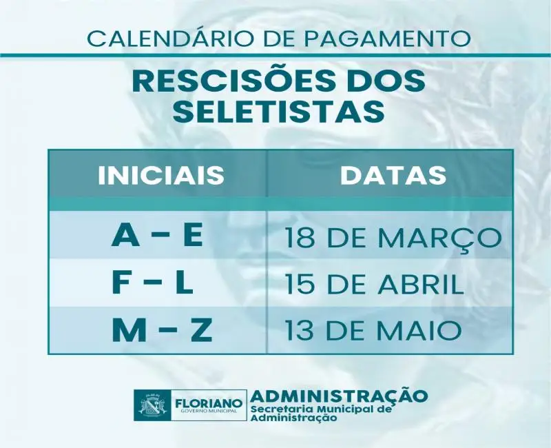 Calendário de Pagamento