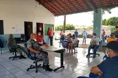 Reunião na Companhia de Polícia  (Foto: Ascom)