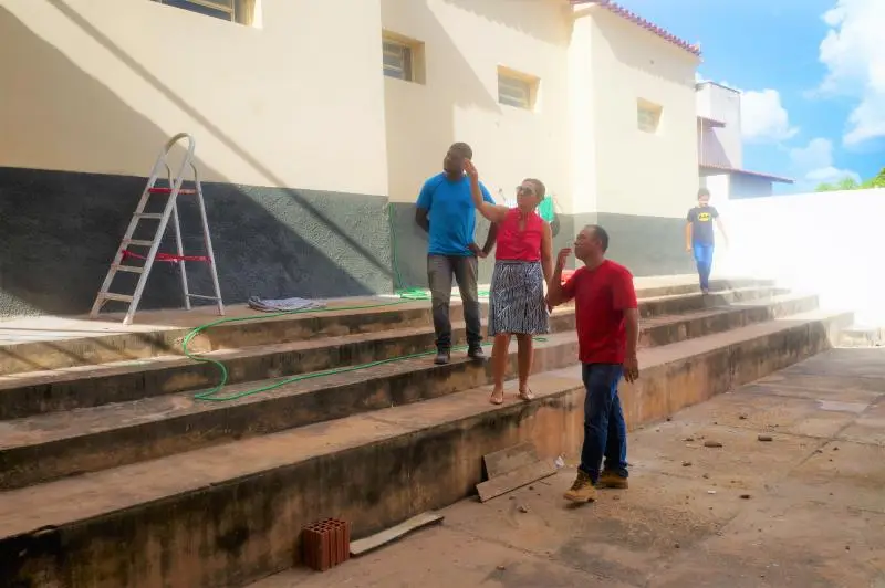 Secretária de educação- Lêda Mirando e o Engenheiro, Maynard Escórcio