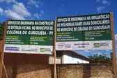 Empresa instala placas das obras - Foto: Reprodução (Foto: Ascom)