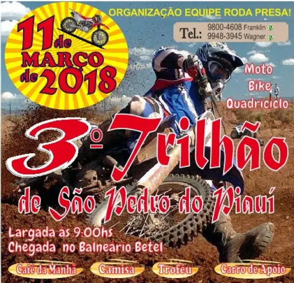 3º Rally Trilhão, que levará para a competição motos, bikes 