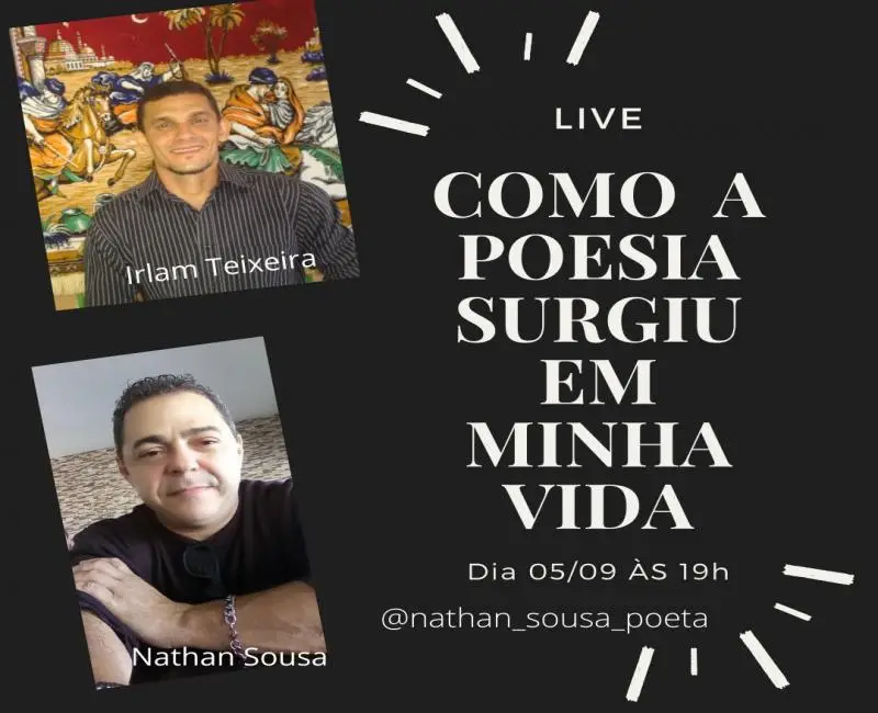 Live literária de Nathan Sousa e Irlam Teixeira- foto divulgação