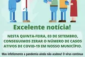 Em 03.09. município zera os casos ativos de covid-19 (Foto: Secretaria municipal de saúde )