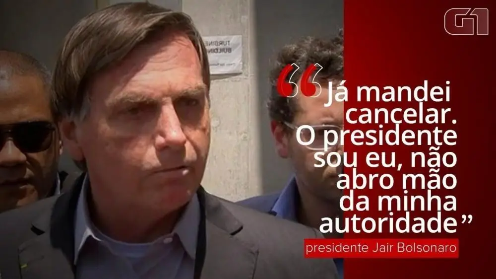 O presidente Jair Bolsonaro (sem partido) disse nesta quarta-feira (21) que mandou cancelar o protocolo de intenções de compra de 46 milhões de doses da vacina CoronaVac