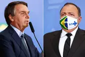Guerra da vacina: o presidente Jair Bolsonaro desautoriza o ministro da Saúde, Eduardo Pazuello, e suspende a compra da chinesa CoronaVac (Foto: G1)