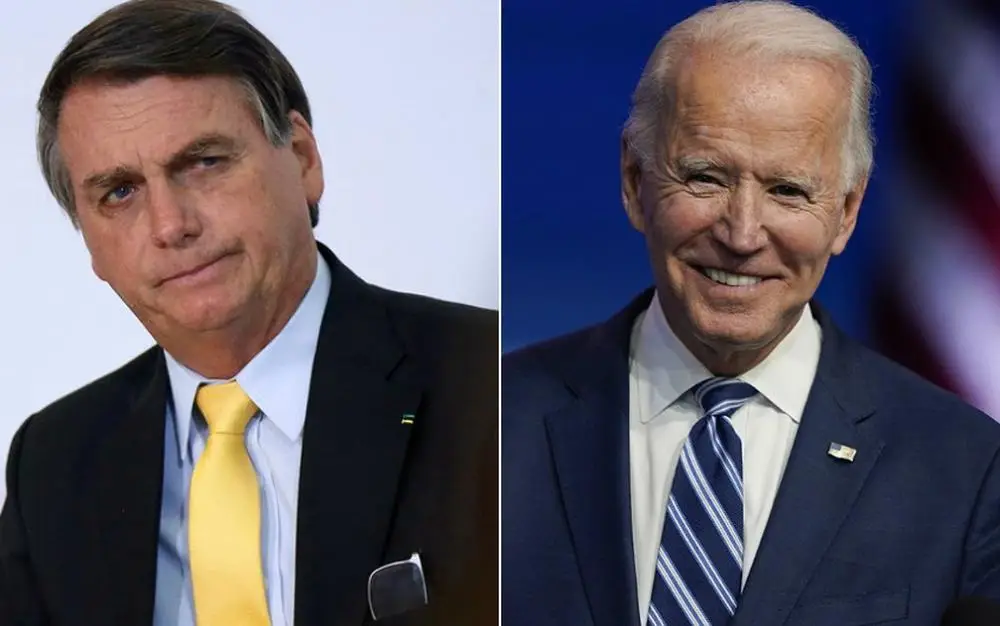 Mais de um mês após anúncio da vitória de Joe Biden nas eleições americanas, o presidente Jair Bolsonaro envia mensagem de cumprimentos.