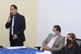 Prefeito eleito Ricardo Moura (PP) em pronunciamento na solenidade de diplomação em Demerval Lobão (Foto: Demerval Lobão Notícias)