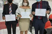 Vereadores Junior Aguiar, Zé Pequeno e Ely Melo (Foto: )