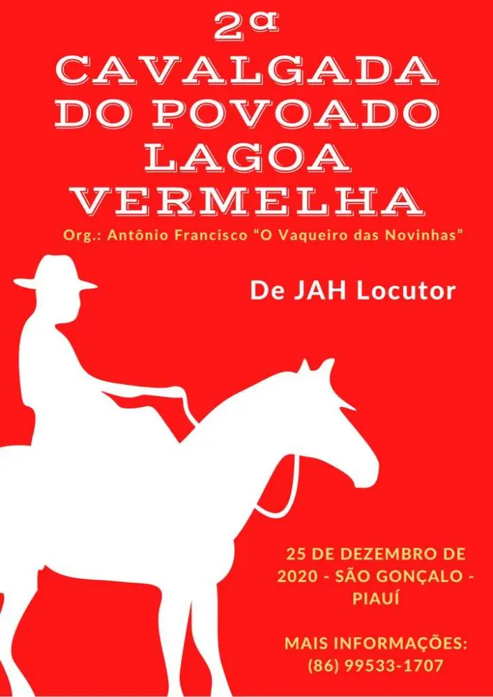 Foto: divulgação - 2ª Cavalgada do Povoado Lagoa Vermelha