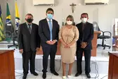 Nova  mesa diretora da Câmara Municipal de Brasileira (Foto: )