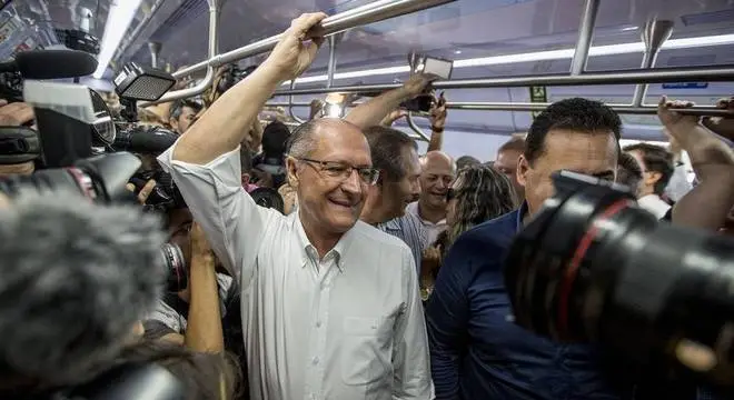 Geraldo Alckmin Trem Aeroporto SUAMY BEYDOUN / Estadão Conteúdo