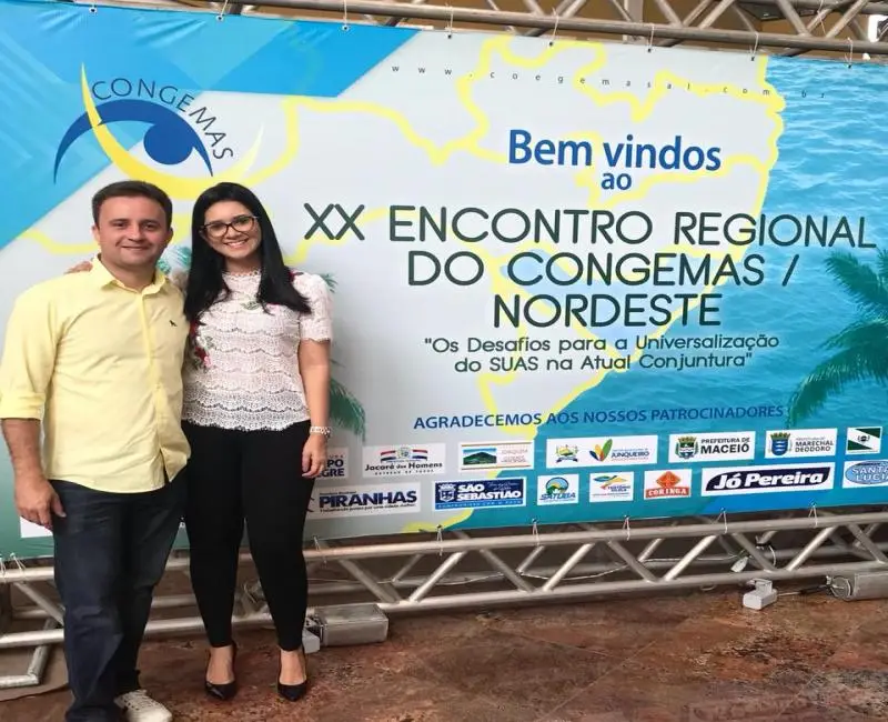 Prefeito Júnior Bill e Primeira-dama Thaysa Léda