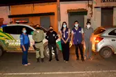 Vigilância Sanitária Municipal e GPM. (Foto: Ascom)