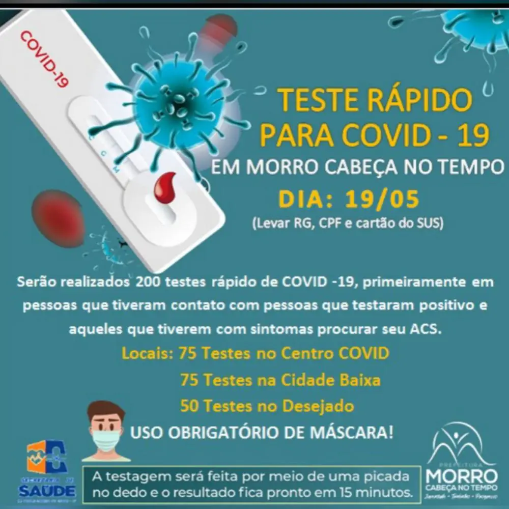 teste rápido COVID 19