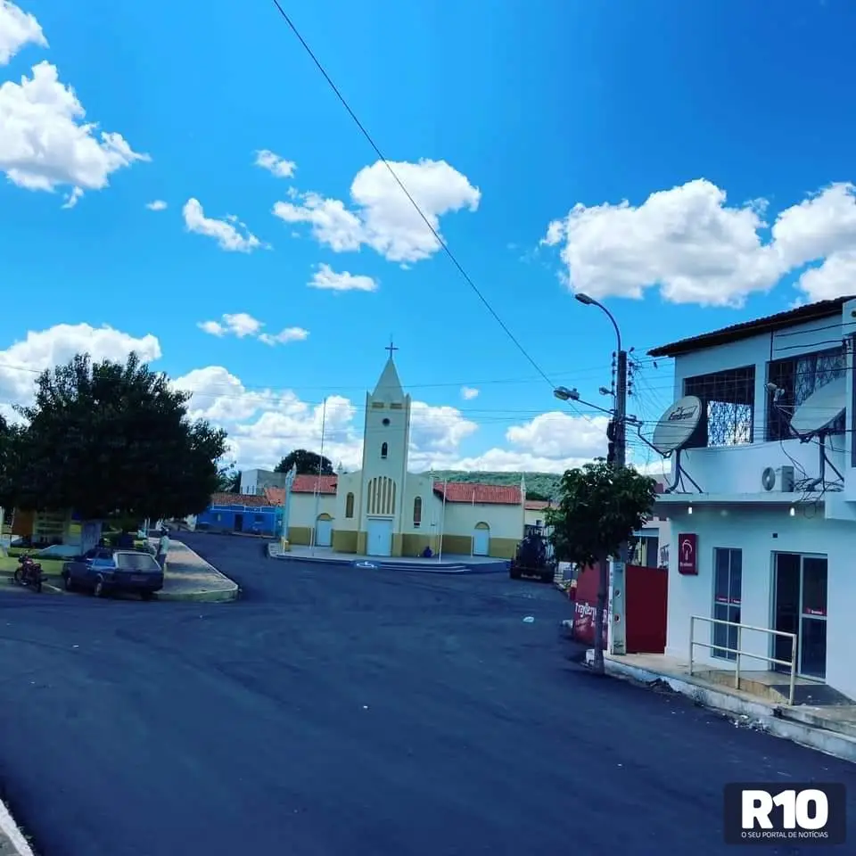 Asfalto no centro da cidade