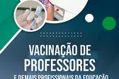 Professora recebendo a primeira dose contra a COVID-19. (Foto: Ascom.)