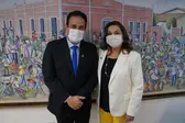 Prefeito Diego Teixeira e Senadora Eliane Nogueira (Foto: )