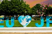 Monumento Eu Amo JP - Praça 28 de Dezembro. (Foto: Ascom.)