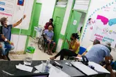 Recepção do Setor de Síndromes Gripais (Foto: Ascom HRJL)