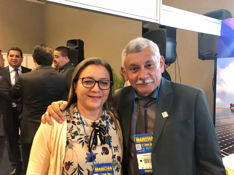 Prefeita de Esperantina Vilma Amorim com Prefeito Manoel Lázaro de NSR