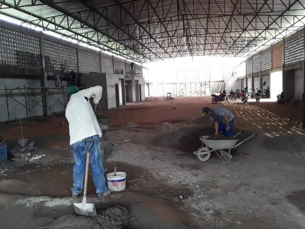 Obras do Mercado do Produtor tem previsão de conclusão para dezembro deste ano (Foto: Daniel Holanda)