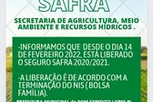 Garantia safra liberado. (Foto: ASCOM )