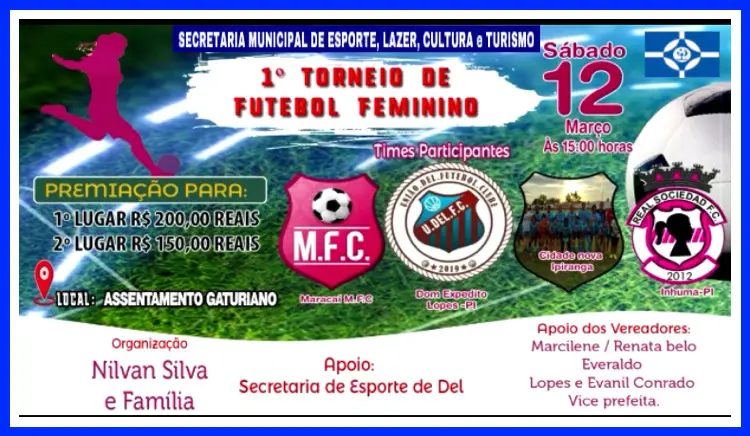 Secretaria municipal de Esportes apoia Torneio Feminino