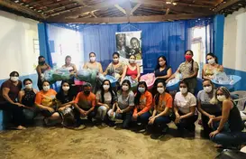 Entrega de kits para as futuras mamães  (Foto: ASCOM )