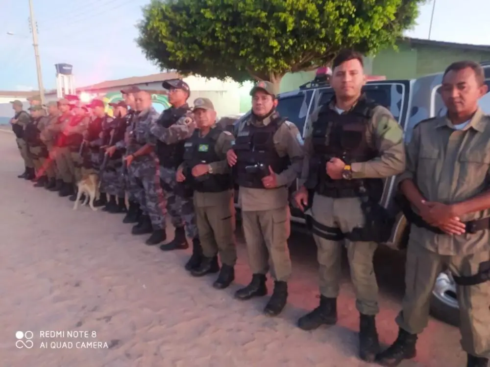 Efetivo policial que participou da operação – Foto: Divulgação PM